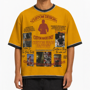 <span class=keywords><strong>T</strong></span>-Shirt Grafica Edizione Limitata Custom Workshop 13, Personalizzabile su Ordinazione, con Patch Fotografica a Silhouette e Rivetti, Modello Boxy per Uomo e Donna - Product Image 1