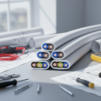 JINDE BVVB Niederspannungs-Flachkupferkabel 2/3-adrig 1,5-10mm PVC-isoliert Ummantelt CE ROHS für Industrie und Haushaltsgeräte