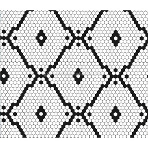 Hình Lục Giác Màu Đen Và Trắng Gạch Lát Sàn Gạch Sứ Trang Trí Mô Hình Khảm - Product Image 3