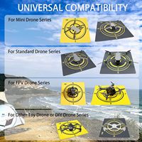 Tapis d'atterrissage universel pour drone, imperméable, en PU, lesté, portable, pliable rapidement, compatible avec les drones