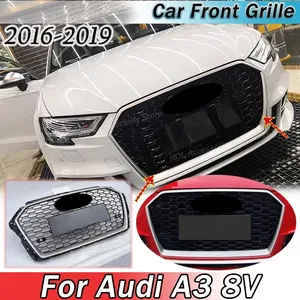 Grille de pare-chocs avant StarNav pour A3 8V 2016-2019, style RS3, grille nid d'abeille, kit carrosserie, pièces auto - Product Image 1