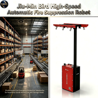 Robot de suppression d'incendie automatique haute performance Jiu Min Bird à grande vitesse, agent Novec 1230, 220V, garantie 1 an, pour environnements dangereux