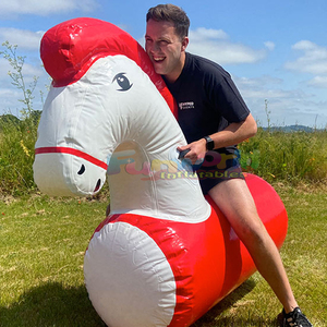Thương mại lớp vui ngoài trời <span class=keywords><strong>Inflatable</strong></span> Derby Ngựa Đua theo dõi cho đội ngũ xây dựng sự kiện và các sự kiện - Product Image 3