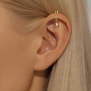 CANNER Boucles d'oreilles tendance en or S925 avec des motifs étoile, feuille, marquise et pompon pour hommes et femmes, bijoux minimalistes de luxe - Product Image 3