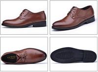 Nouvelles chaussures en cuir pour hommes, chaussures habillées formelles à lacets, chaussures décontractées