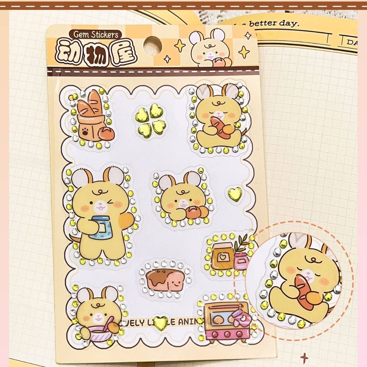 Little Bunny Baking Shop (Pegatinas de diamantes)