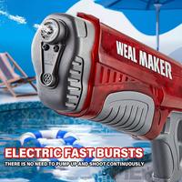 Pistol Air Semprot Elektronik Otomatis Bertenaga Tinggi untuk Anak-Anak, Jangkauan 32 FT, Tahan Air, Mainan Super Soaker Terbuat dari Plastik ABS yang Tahan Lama, EN71