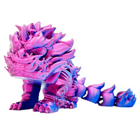 Figurine de lion porte-bonheur imprimée en 3D en PLA, thème animal, décoration du Nouvel An chinois, ornement traditionnel, décoration de bureau