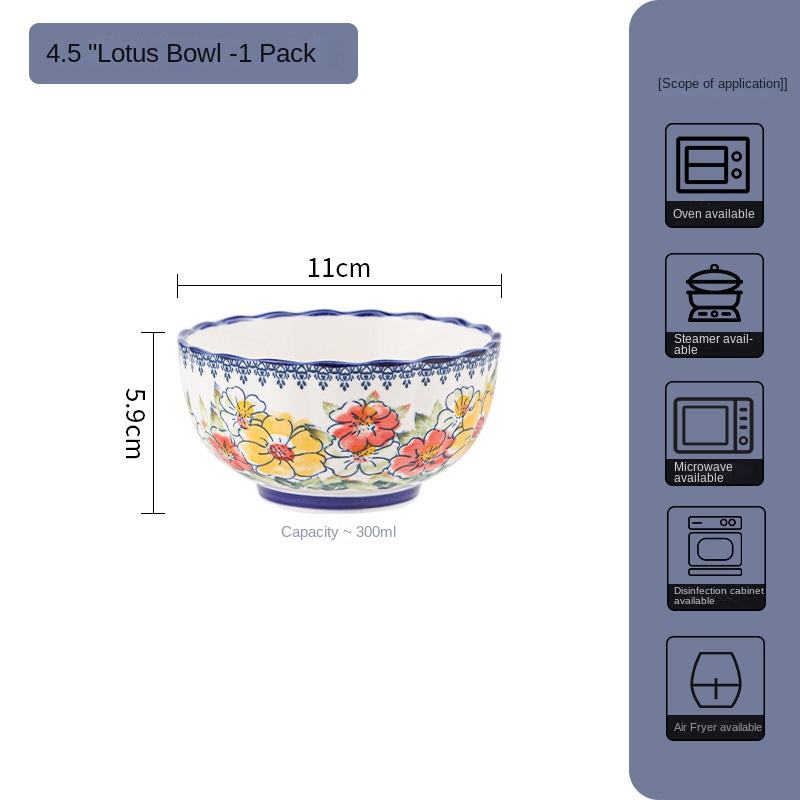4.5 "Lotus Bowl-Polish Flowers