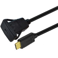 Gratis sampel kabel ekstensi dudukan Panel USB 2.0 3.0 3.1 Tipe c laki-laki ke usb-c perempuan