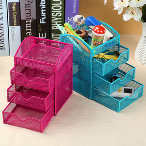 Multifunctional Mini Drawer Desk Stationery Organizer Plastic Cosmetic Storage Box