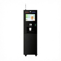 Distributeur automatique de café en libre-service V-40ST-LS, boissons chaudes et froides, 8 touches tactiles, paiement par QR, écran 15 pouces pour bureau