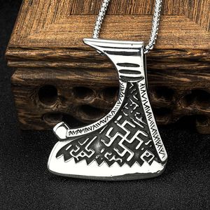 yunnique <b>Titanium</b> Steel Viking Axe Pendant Men's Necklace Stainless Steel Geometric Themed Gift Jewelry Fashion Accessory - Product Image 4