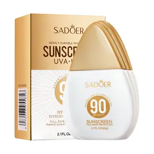 الأكثر مبيعاً مرطب للشمس مقاوم للشمس SPF90+ يدوم 22 ساعة غسول للعناية بالشمس