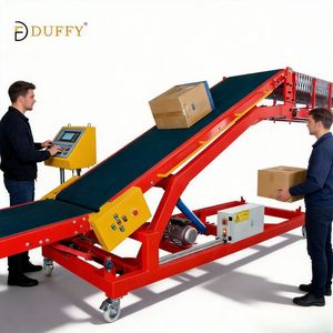 Système de convoyeur à rouleaux motorisé rétractable multifonctionnel, déchargeur télescopique haute capacité pour centre de distribution de <span class=keywords><strong>colis</strong></span> et de courrier - Product Image 1