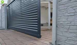 Puerta corredera de hierro forjado para el jardín, precio de puertas de aluminio para casas - Product Image 3