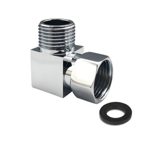 Adaptador de válvula angular flexible L2 de 90 grados macho a hembra con tapa móvil para brazos de ducha, adaptador de manguera G1/2 - Product Image 1