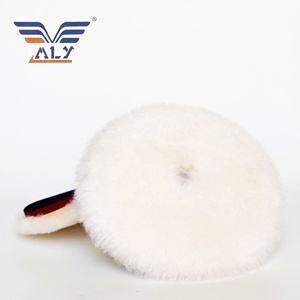 5 pouces laine tampons de polissage voiture détaillant 100% laine naturelle peinture meulage disque de polissage éponge Premium laine mélange tampon - Product Image 2