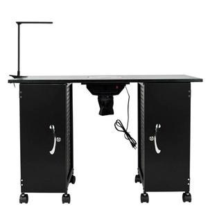 Table de manucure simple et moderne avec aspirateur intégré, double armoire et tiroirs multi-niveaux pour outils de nail art – Vente en gros pour salons de manucure - Product Image 1