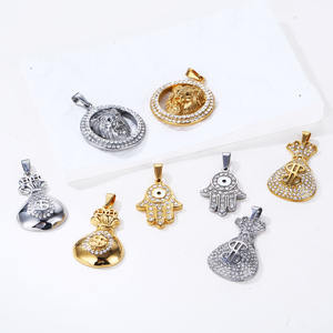 <span class=keywords><strong>Pendentif</strong></span> <span class=keywords><strong>signe</strong></span> de dollar glacé pour homme, hip hop, pièce de jésus en diamant, vierge marie, breloque en acier inoxydable, or 18k, <span class=keywords><strong>pendentif</strong></span> de prière - Product Image 5