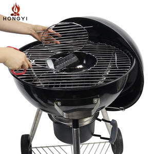 Barbecue au charbon de bois HONGYI style américain, 22,5 pouces, en acier inoxydable, portable, pour extérieur, patio, camping et usage domestique - Product Image 3
