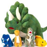 Jouets en peluche en maille super douce sur mesure ODM 2025 avec petit dinosaure, animaux en peluche éducatifs, cadeau pour bébé, enfants