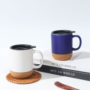 大容量400毫升复古设计陶瓷杯软木底部绝缘家庭办公杯厂家直销免费样品 - Product Image 3