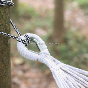 Grand <span class=keywords><strong>hamac</strong></span> double blanc confortable de 9x5ft 280x150cm <span class=keywords><strong>avec</strong></span> <span class=keywords><strong>barre</strong></span> d'écartement - Product Image 3