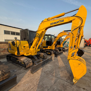 Excavadora Usada KOMATSU PC56 PC70, Miniexcavadora Hidráulica de 5 y 7 Toneladas, Original de Japón, Buen Estado, Pocas Horas de Uso, Económica - Product Image 1