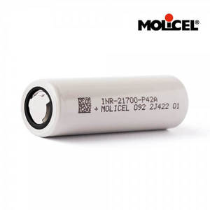 Batería de Iones de Litio Recargable Original MOLICEL INR21700 P42A 3.6V 4200mAh 45A, Apta para UAV - Product Image 3