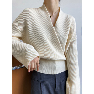 Pull en <span class=keywords><strong>laine</strong></span> surdimensionné pour femme, vêtement de haute qualité, coupe ajustée, collection automne-hiver 2023 - Product Image 3