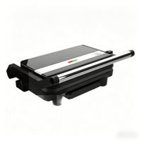 Nouveau Grille-pain Électrique 2 Tranches Newle pour Panini et Sandwichs, avec Plaques Pivotantes à 180 Degrés pour Gaufres