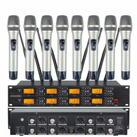 Système de Microphone Sans Fil UHF Professionnel UR-8000-S 640-690MHz, 8 Microphones Sans Fil