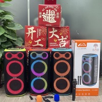 Sistema de Karaoke Portátil SZ-D26 de Alta Potencia (50W) para Micrófono Inalámbrico 5.3 con 2 Micrófonos, Colorido, para Exteriores