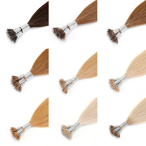 Extensions de cheveux naturels Remy brun moyen, Micro Link, avec perles Nano, anneau - Product Image 6
