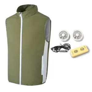 에어컨 체육관 의류 작업복 재킷을위한 여름 전기 냉각 팬