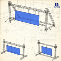 Structure de support pour écran LED extérieur, idéale pour les scènes et les concerts