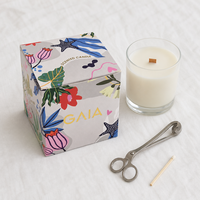 Boîte d'emballage en papier personnalisée en forme de cube, imprimée, pour cadeaux et artisanat, pour bougies parfumées et produits d'encens