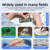 SANQTID Mobile Phone PCB Watch Repair 3.5-90X Trinocular Stereo Microscope 4K HDMI USB Industrial Camera 360° Rotating Bracket