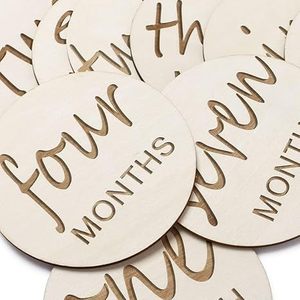 Wooden Baby Month Milestone Cards for Newborn <b>Memory</b> Keeping Unique Growth Markers Eco-friendly Engraved Factory Price - Product Image 1
