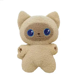 New Blue Eyed Cat Plush Doll Cute Cat Gift Bed Pillow Plush Toy Supplier Custom Soft Toys Stuffed