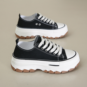 Chaussures de marche compensées pour femme, tendance automne, respirantes, à semelle épaisse, baskets décontractées légères style urbain - Product Image 1