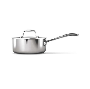 Casserole triple paroi avec base multicouche en acier inoxydable, construction épaisse et poignée ergonomique, idéale pour faire bouillir - Product Image 3