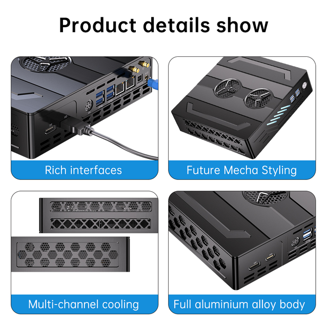 Dual LAN Optical Audio Output Compact Gaming Mini PC Msecore MV9 RTX 3050 6GB Intel Core I9 I7 I5 DDR5 64GB WiFi 6E BT5.3