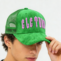 Nouvelle Casquette Trucker 2026 à 6 Panneaux avec Broderie 3D, en Maille Respirante et Daim, pour le Sport, les Activités de Plein Air et les Voyages, Vente en Gros