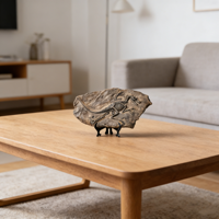 Sculpture de squelette de dinosaure simulé vintage, support de présentation, objet de collection, décoration rétro pour la maison, le bureau, l'étude, le bureau, l'étagère, la bibliothèque