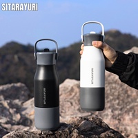 Thermos isotherme portable en acier inoxydable de 700 ml (24 oz) – Garde au chaud et au froid 12h, sans BPA, compatible eau bouillante, idéal pour le camping en extérieur