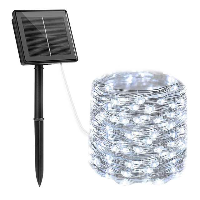 Au Silver Outdoor Waterproof Solar String Lights LED Christmas for Yard Tree Patio Garden Home Hotel Villa Room Decoration