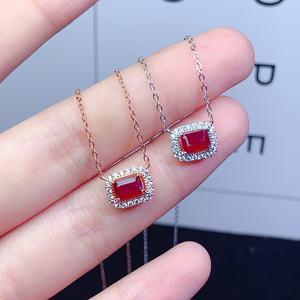 Wholesale Supplier Of Natural <strong>Ruby</strong> Pendant <strong>Necklaces</strong> 925 Sterling Silver Set Women's Jewelry Pendant Manufacturer - Product Image 5