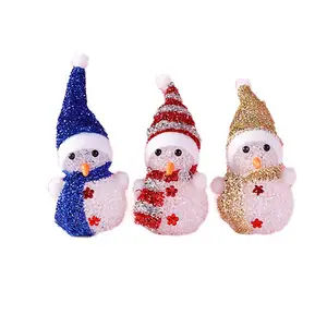 Atacado Natal glitter boneco de neve presentes flash Natal presentes decoração infantil LED brinquedos luzes inteligentes de Natal